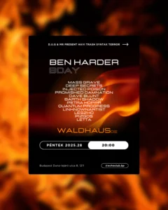 BEN HARDER BDAY – Indusztriális klubvizuál